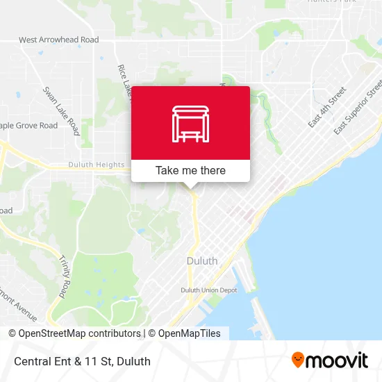 Central Ent & 11 St map