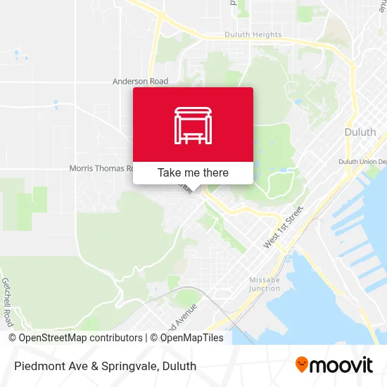 Piedmont Ave & Springvale map