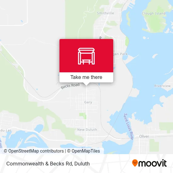 Commonwealth & Becks Rd map