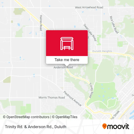 Trinity Rd. & Anderson Rd. map