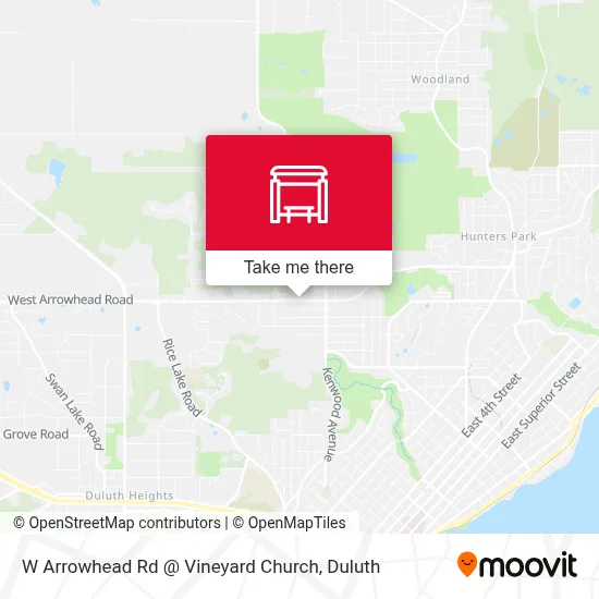 W Arrowhead Rd @ Vineyard Church map