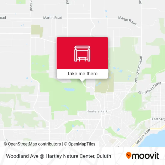 Woodland Ave @ Hartley Nature Center map