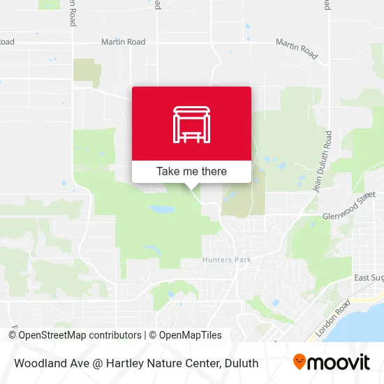 Woodland Ave @ Hartley Nature Center map