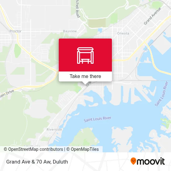 Grand Ave & 70 Aw map