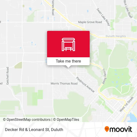 Decker Rd & Leonard St map