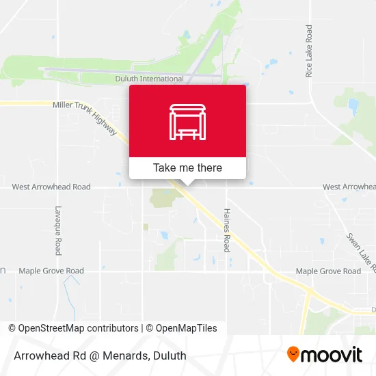 Arrowhead Rd @ Menards map