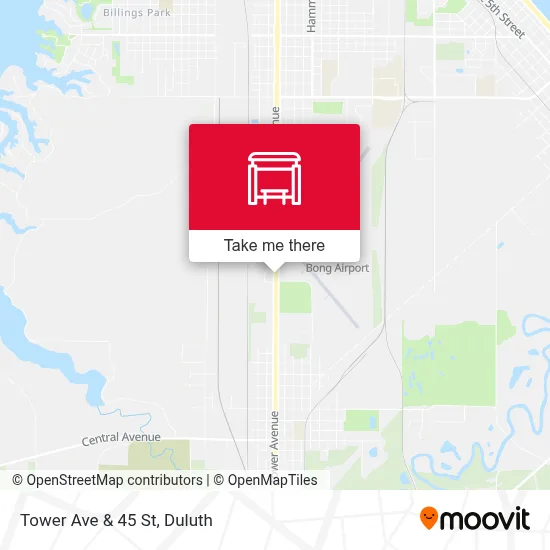 Tower Ave & 45 St map