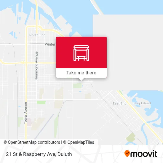 21 St & Raspberry Ave map