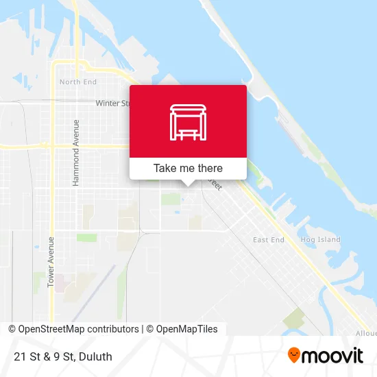 21 St & 9 St map