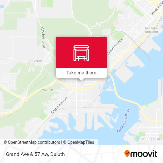 Grand Ave & 57 Aw map