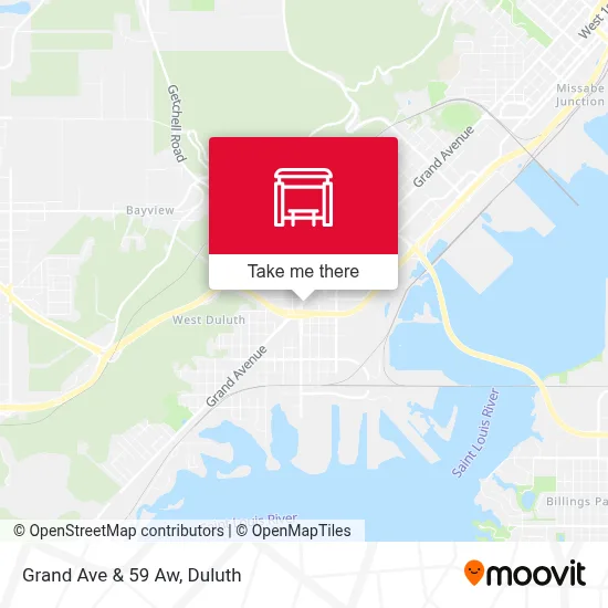 Grand Ave & 59 Aw map