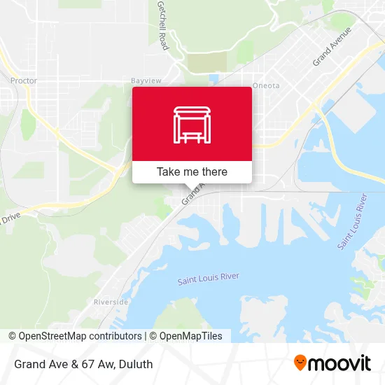 Grand Ave & 67 Aw map