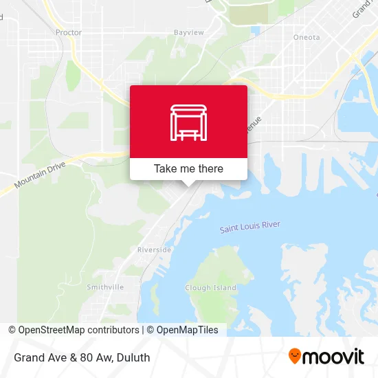 Grand Ave & 80 Aw map