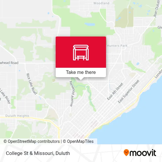 College St & Missouri map