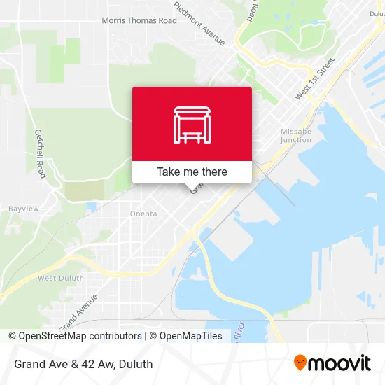 Grand Ave & 42 Aw map