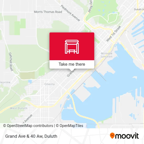 Grand Ave & 40 Aw map