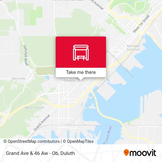 Grand Ave & 46 Aw - Ob map