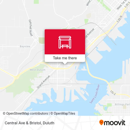 Central Ave & Bristol map
