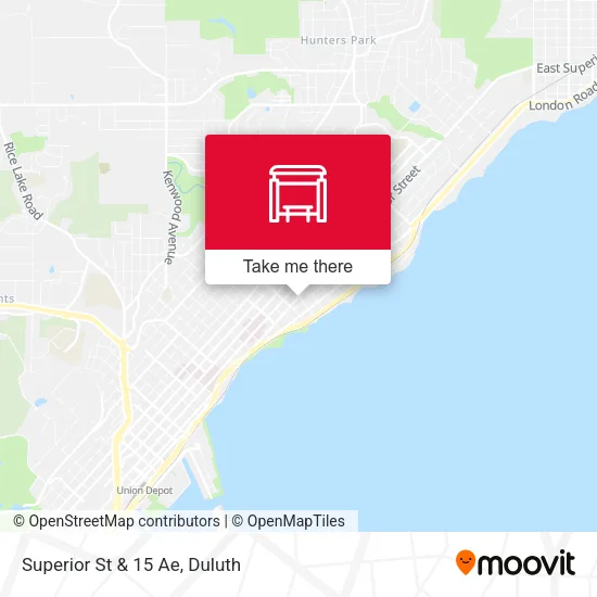 Superior St & 15 Ae map