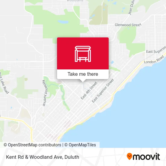 Mapa de Kent Rd & Woodland Ave