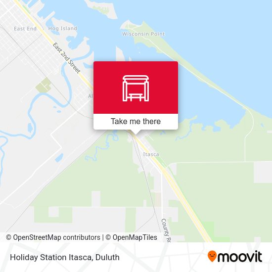 Holiday Station Itasca map