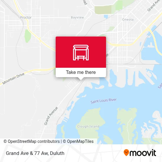 Grand Ave & 77 Aw map