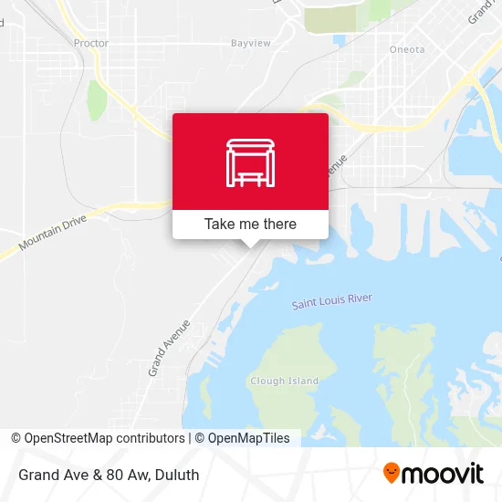 Grand Ave & 80 Aw map