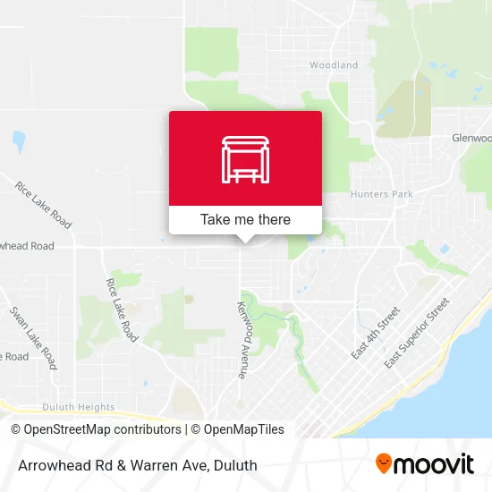Mapa de Arrowhead Rd & Warren Ave