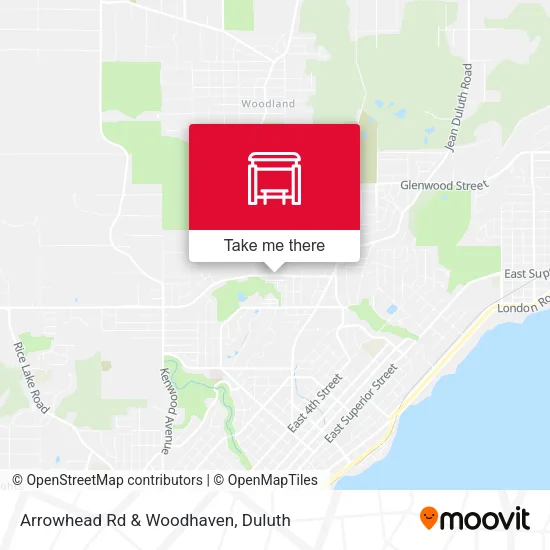 Mapa de Arrowhead Rd & Woodhaven