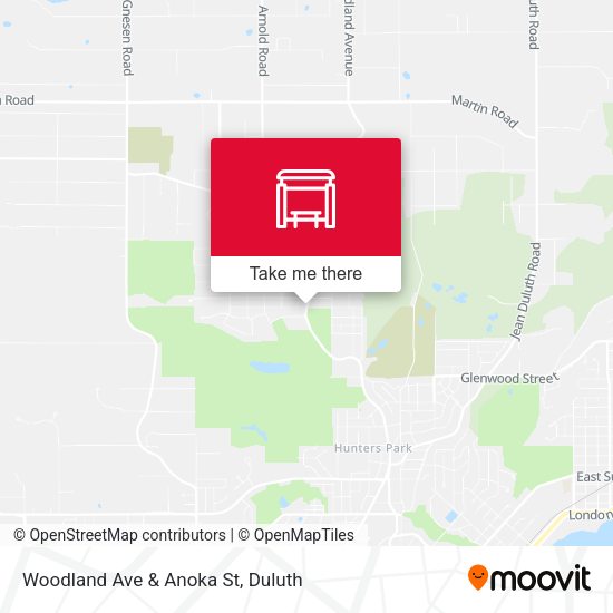 Mapa de Woodland Ave & Anoka St