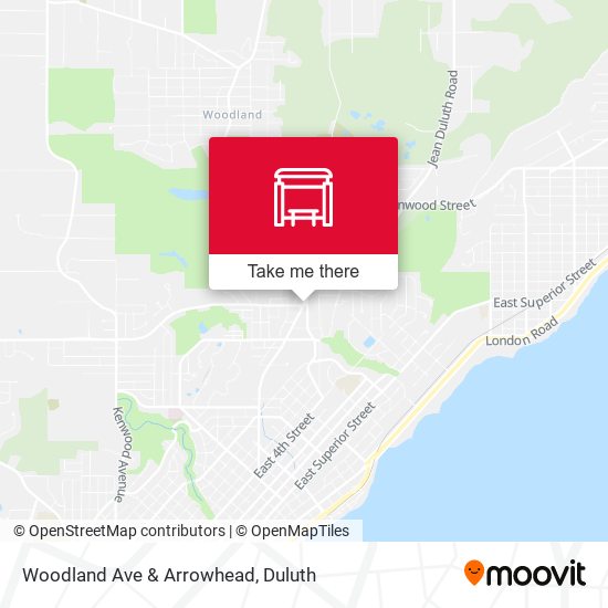 Woodland Ave & Arrowhead map
