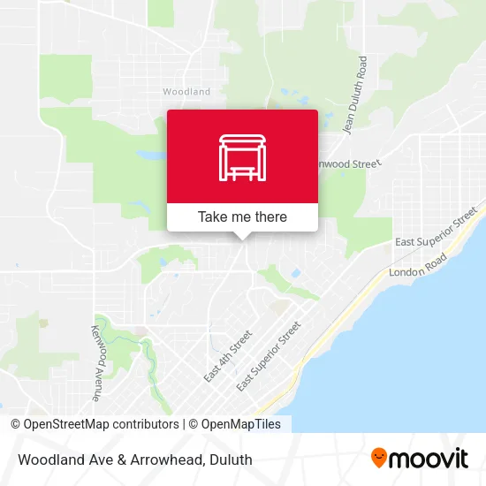 Mapa de Woodland Ave & Arrowhead
