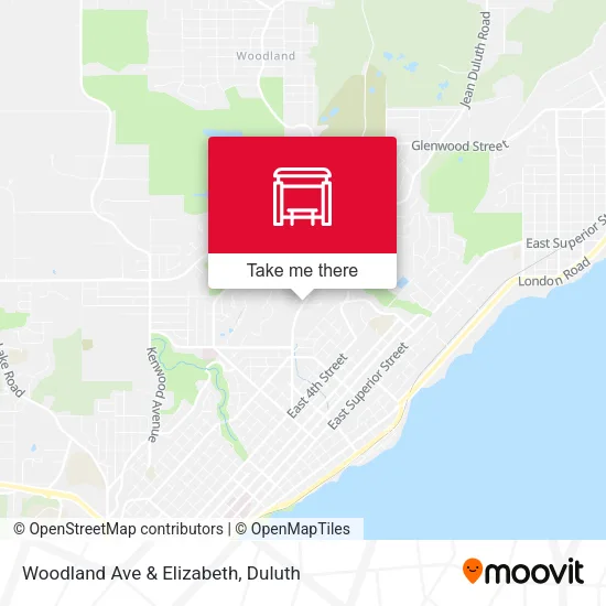 Woodland Ave & Elizabeth map