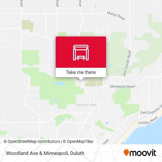 Mapa de Woodland Ave & Minneapoli