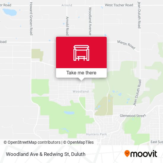 Woodland Ave & Redwing St map