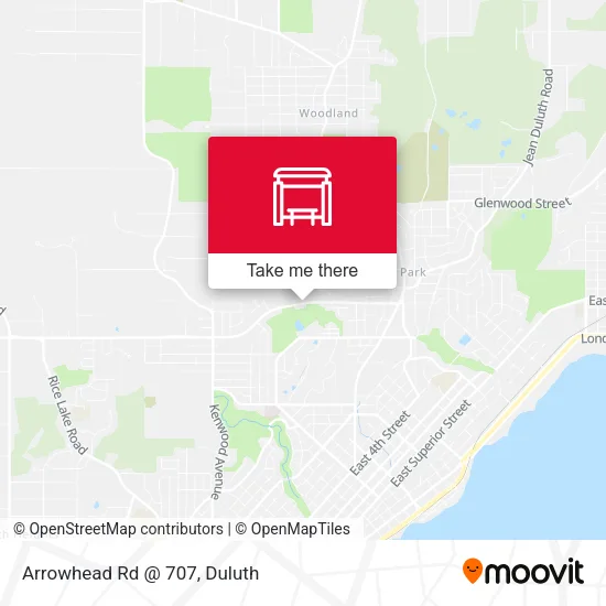 Mapa de Arrowhead Rd @ 707