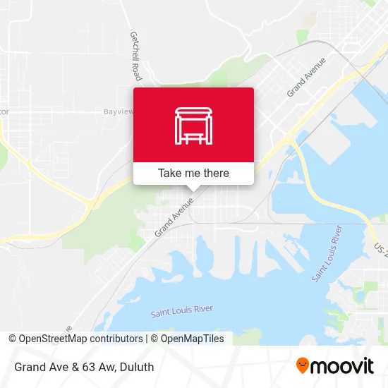 Grand Ave & 63 Aw map