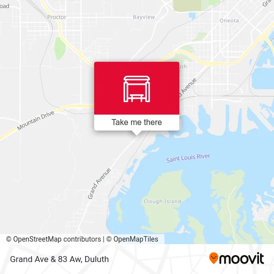 Grand Ave & 83 Aw map