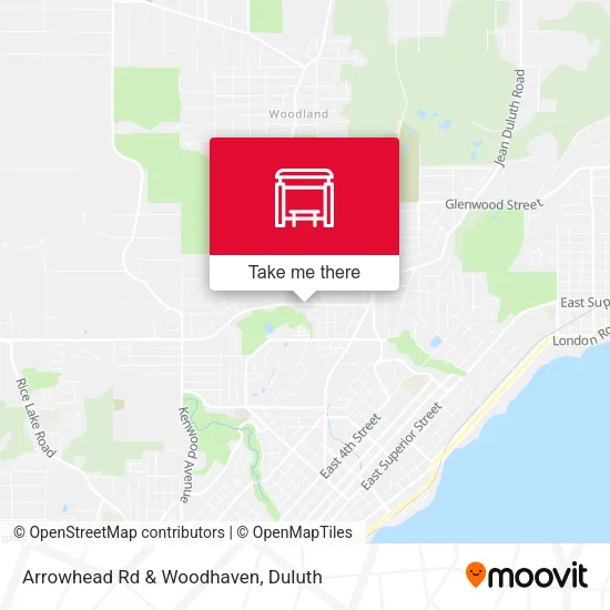 Mapa de Arrowhead Rd & Woodhaven
