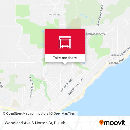 Woodland Ave & Norton St map