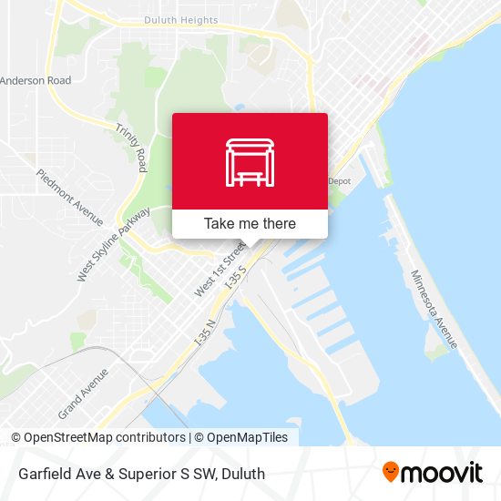 Garfield Ave & Superior S SW map