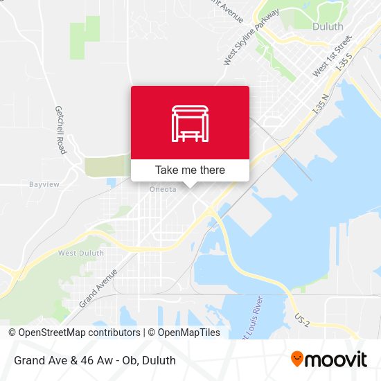 Mapa de Grand Ave & 46 Aw - Ob