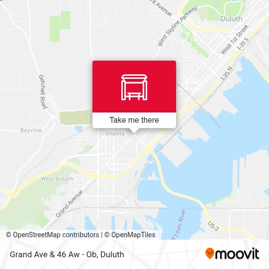 Grand Ave & 46 Aw - Ob map