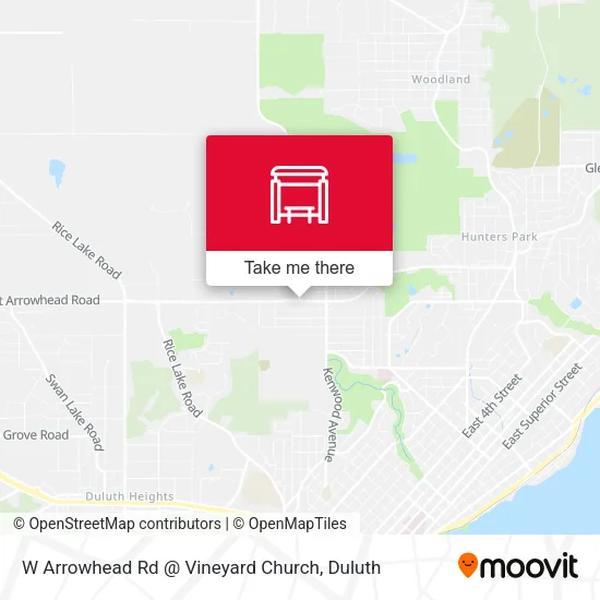 Mapa de W Arrowhead Rd @ Vineyard Church