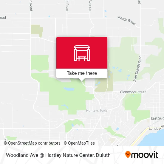 Mapa de Woodland Ave @ Hartley Nature Center
