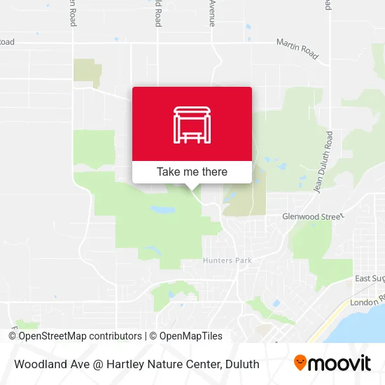 Mapa de Woodland Ave @ Hartley Nature Center