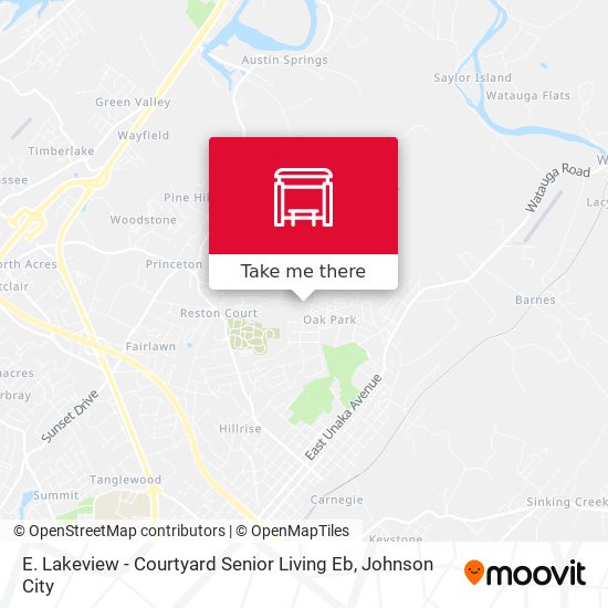Mapa de E. Lakeview - Courtyard Senior Living Eb