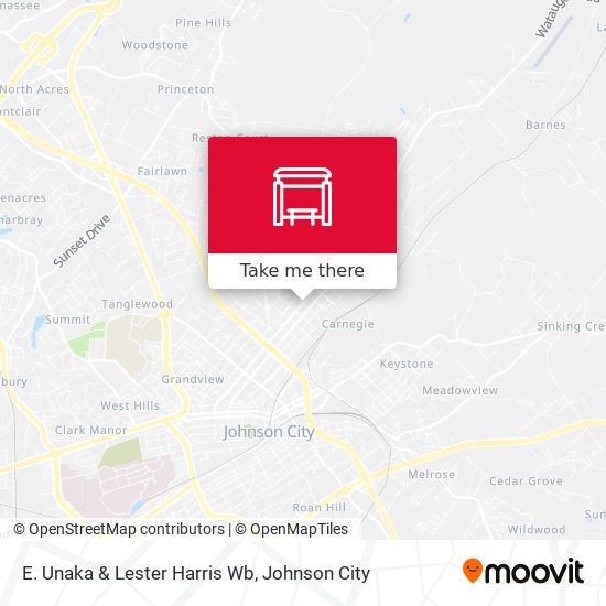 E. Unaka & Lester Harris Wb map