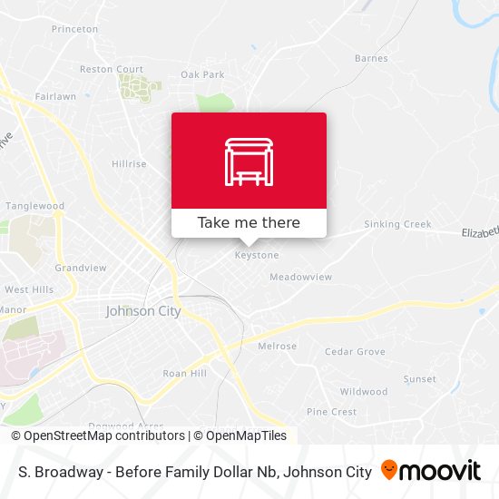 S. Broadway - Before Family Dollar Nb map