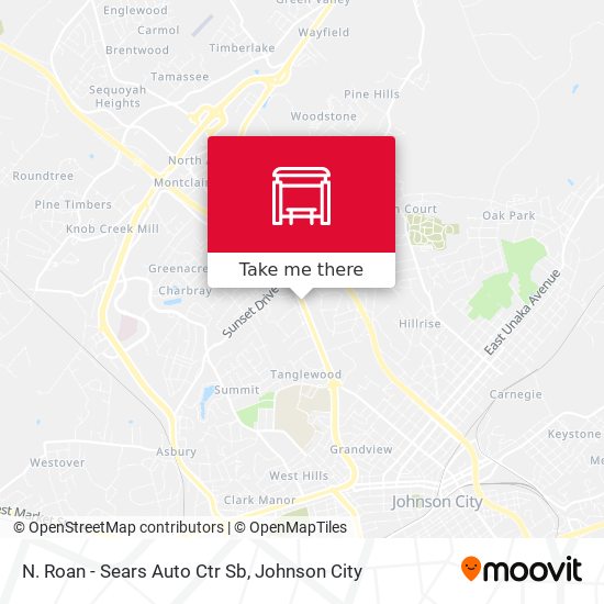 N. Roan - Sears Auto Ctr Sb map